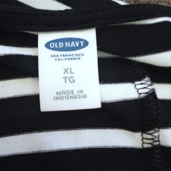OLD NAVY BLACK & WHITE STRIPE DRESS SZ.XL EUC - Picture 6 of 7